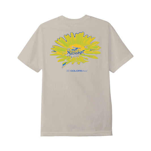 Camiseta Colors Psychadeli Yellow Flower Bege